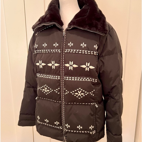 Bogner Black Down Parka 14 - Picture 1 of 8